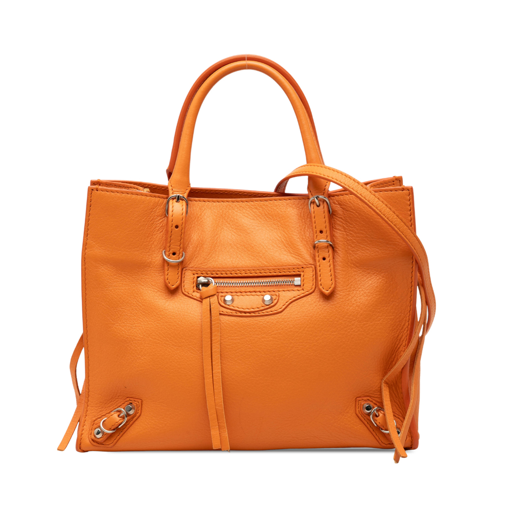 Pre-Loved Balenciaga Mini Leather Papier A4 Zip Around Satchel